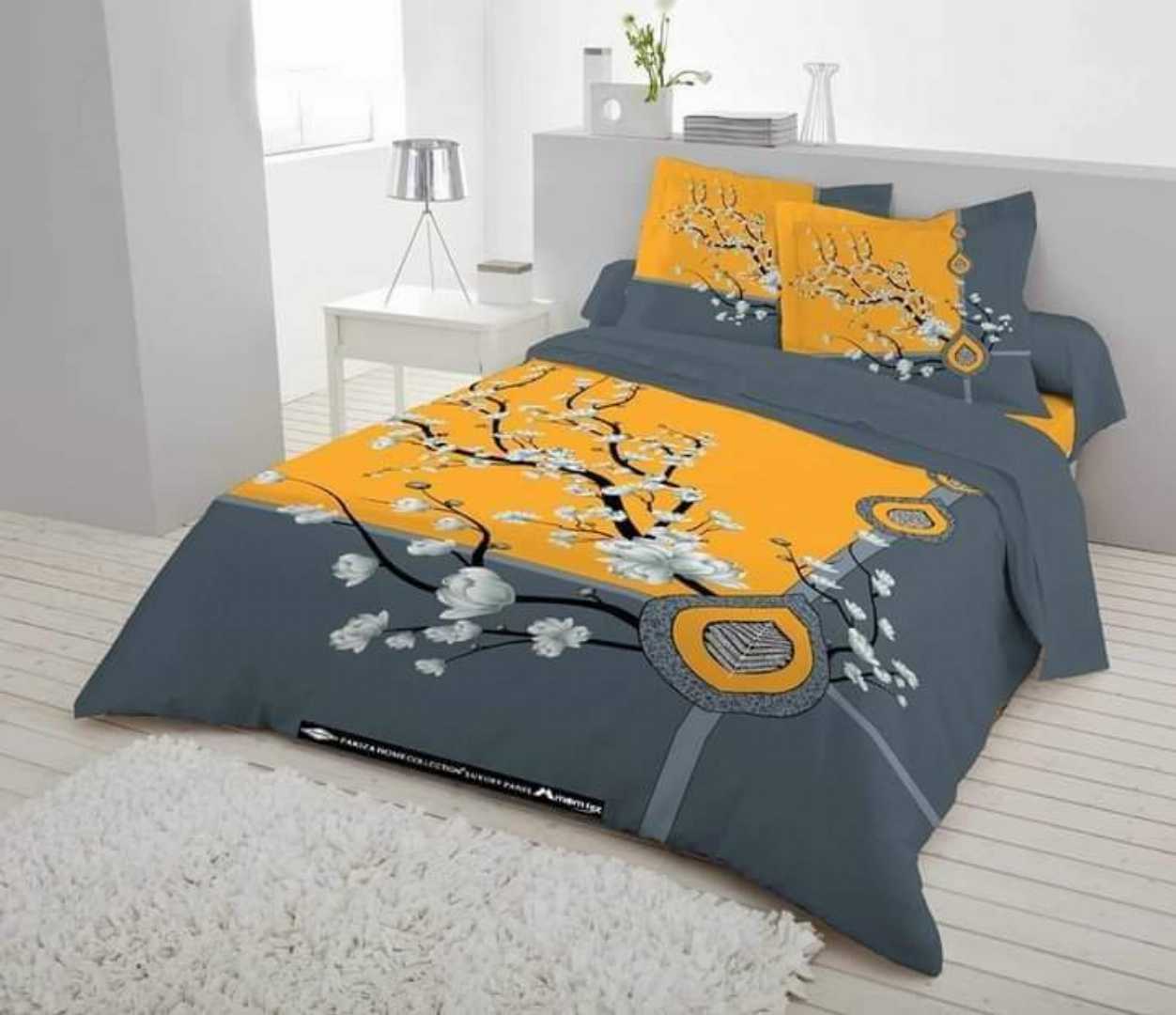 King,Size,Panel,Bed,sheet,with,Matching,Pillow,cover