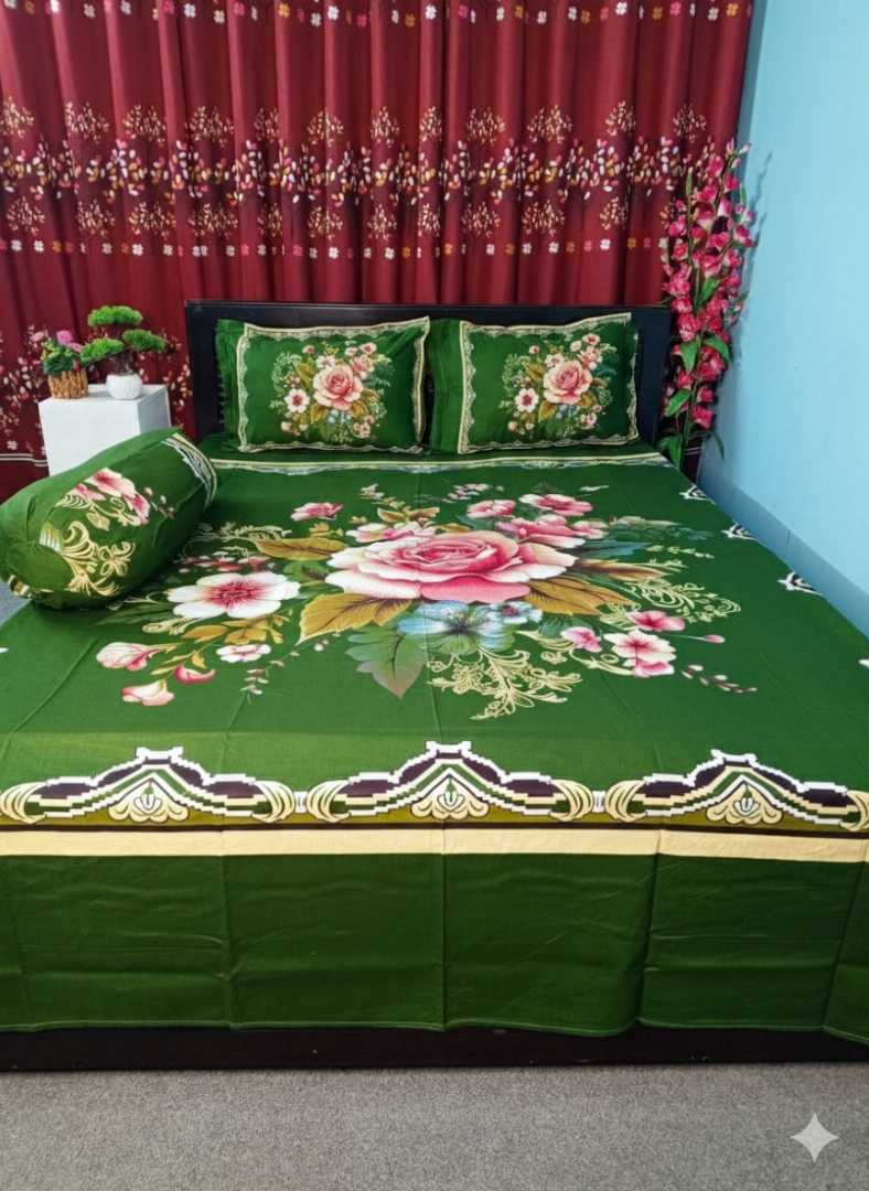 King,Size,Panel,Bed,sheet,with,Matching,Pillow,cover