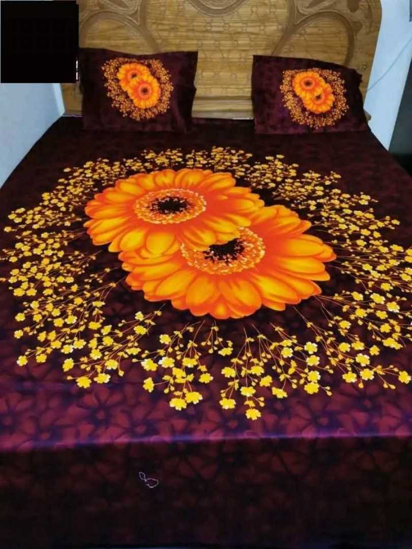 King,Size,Panel,Bed,sheet,with,Matching,Pillow,cover