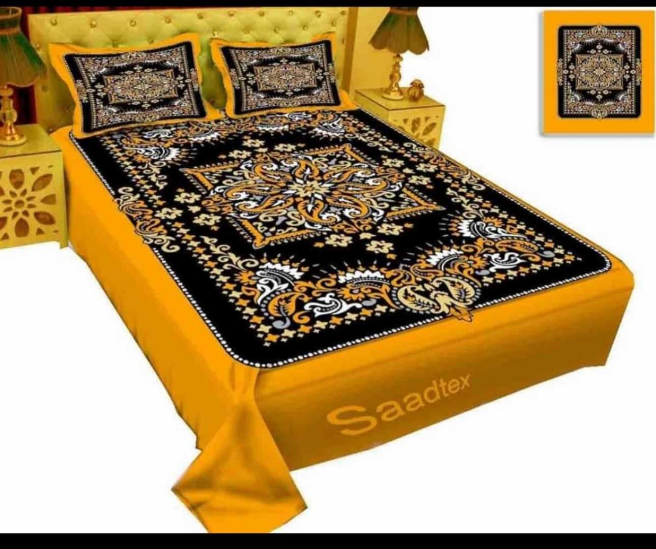 King,Size,Panel,Bed,sheet,with,Matching,Pillow,cover