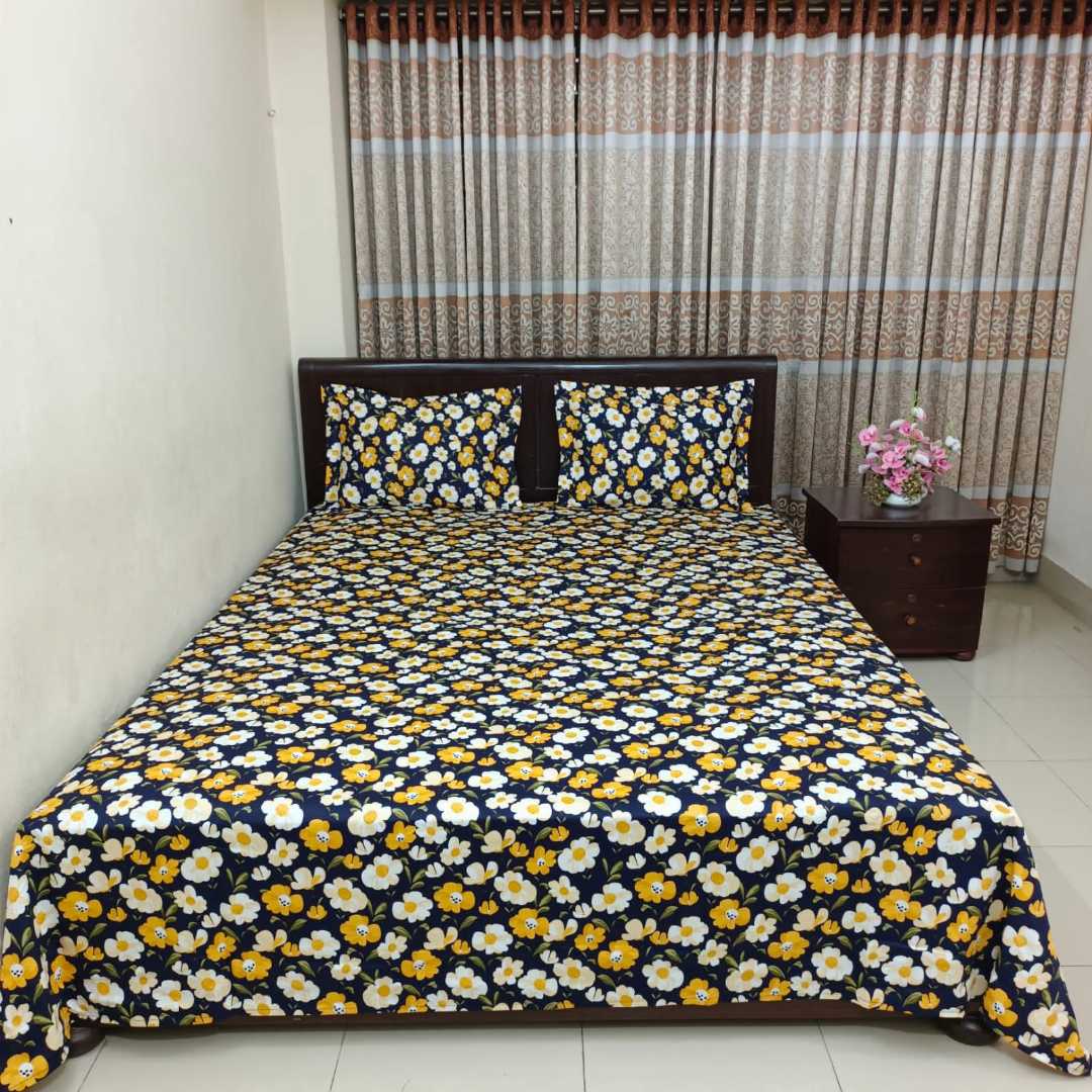 King,Size,Panel,Bed,sheet,with,Matching,Pillow,cover