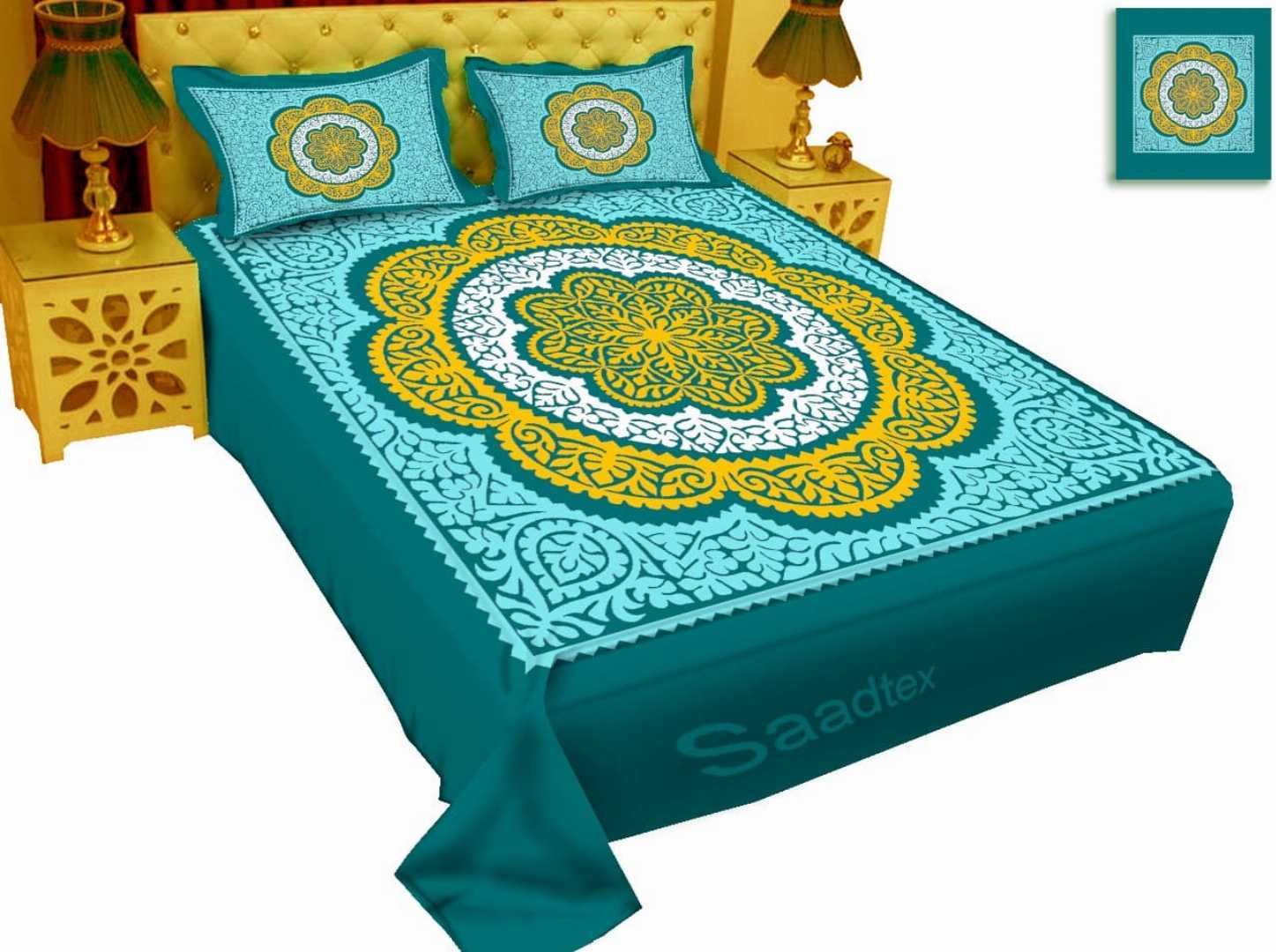 King,Size,Panel,Bed,sheet,with,Matching,Pillow,cover