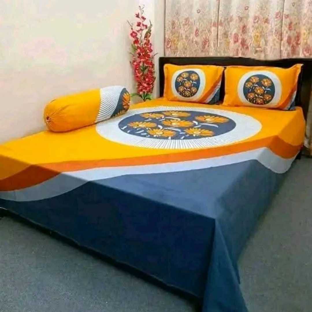 King,Size,Panel,Bed,sheet,with,Matching,Pillow,cover