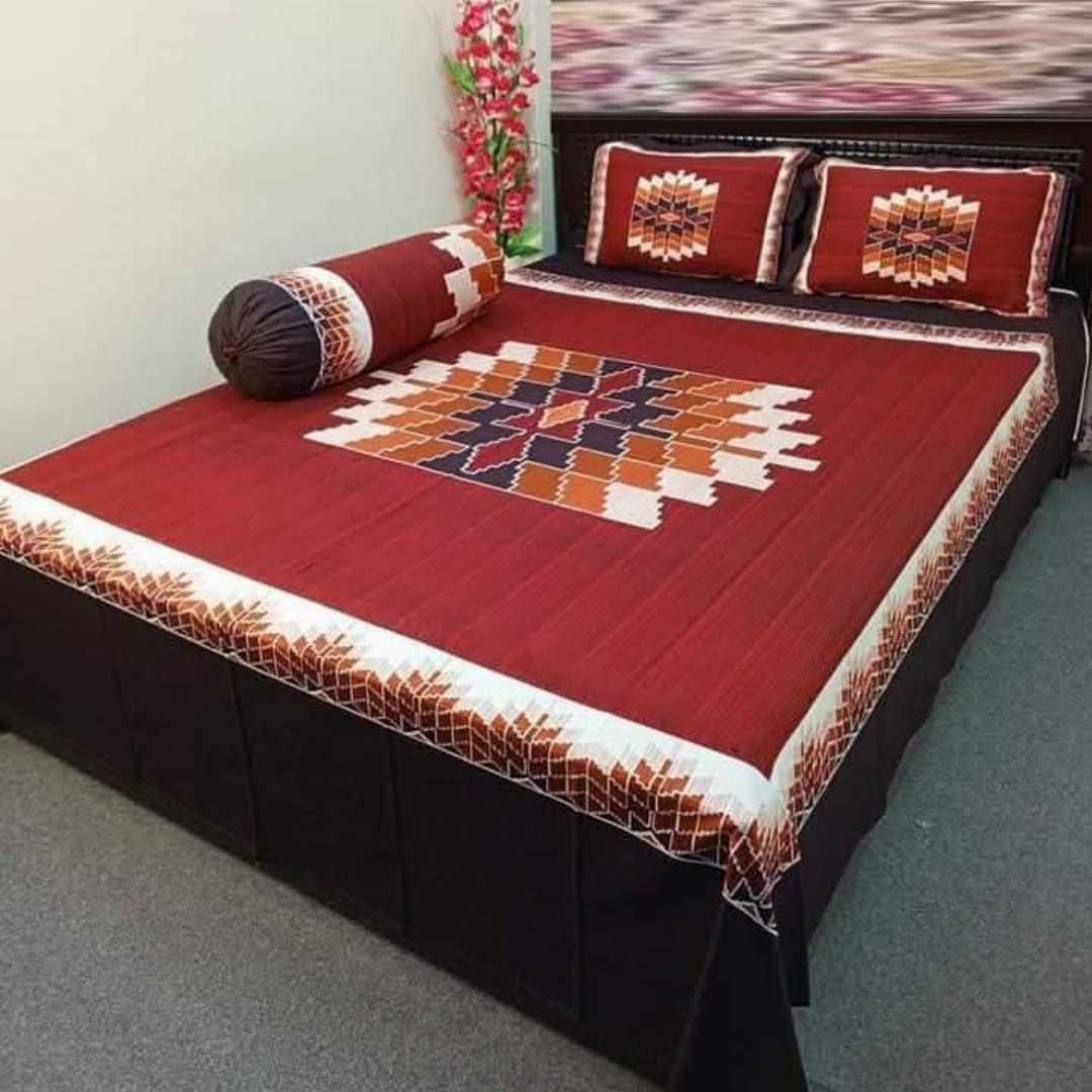 King,Size,Panel,Bed,sheet,with,Matching,Pillow,cover