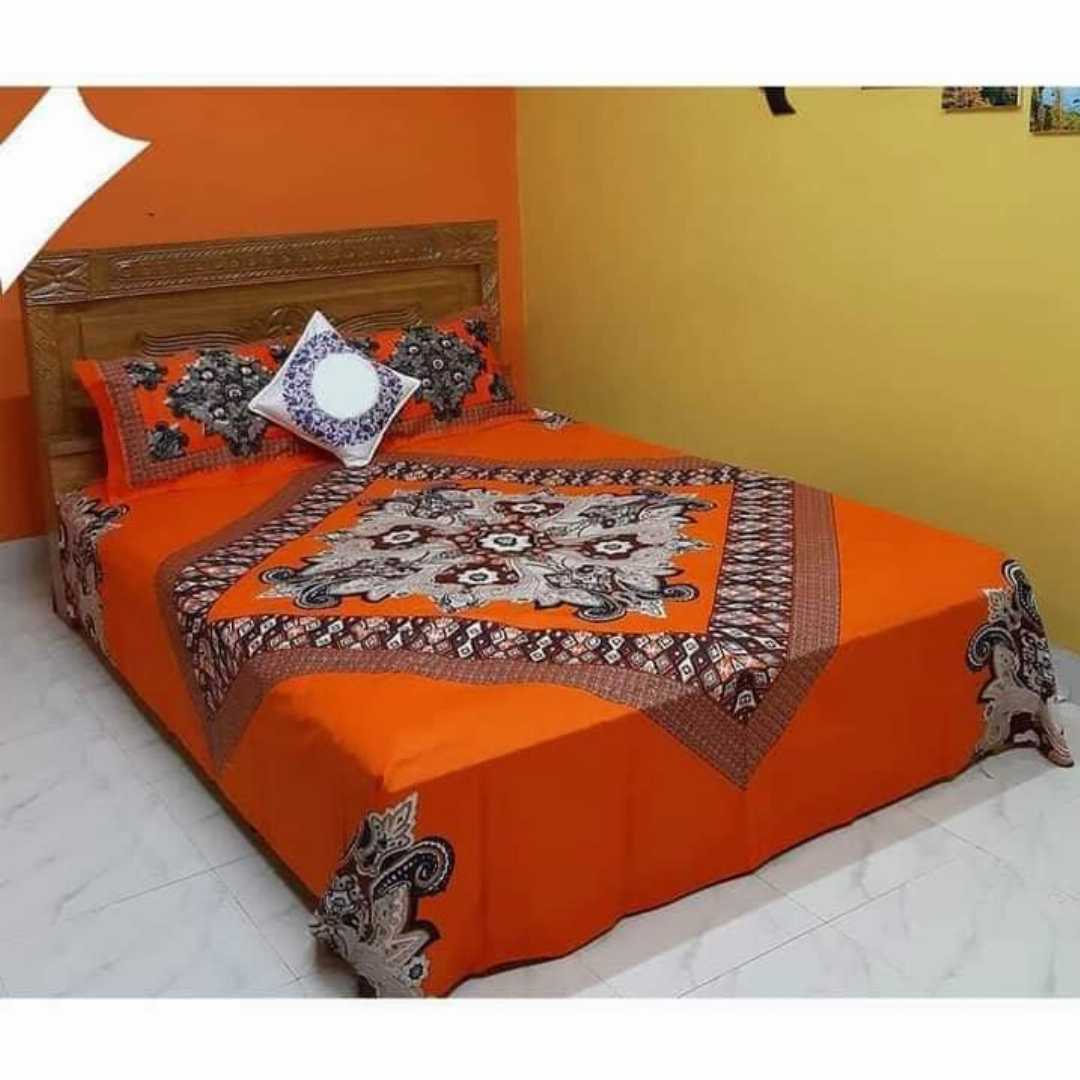 King,Size,Panel,Bed,sheet,with,Matching,Pillow,cover
