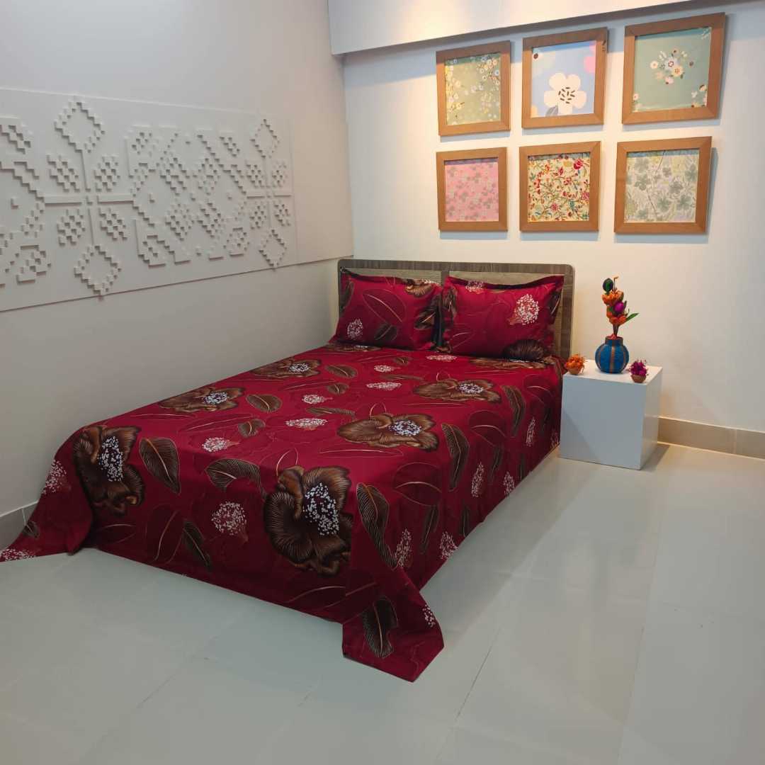 King,Size,Panel,Bed,sheet,with,Matching,Pillow,cover