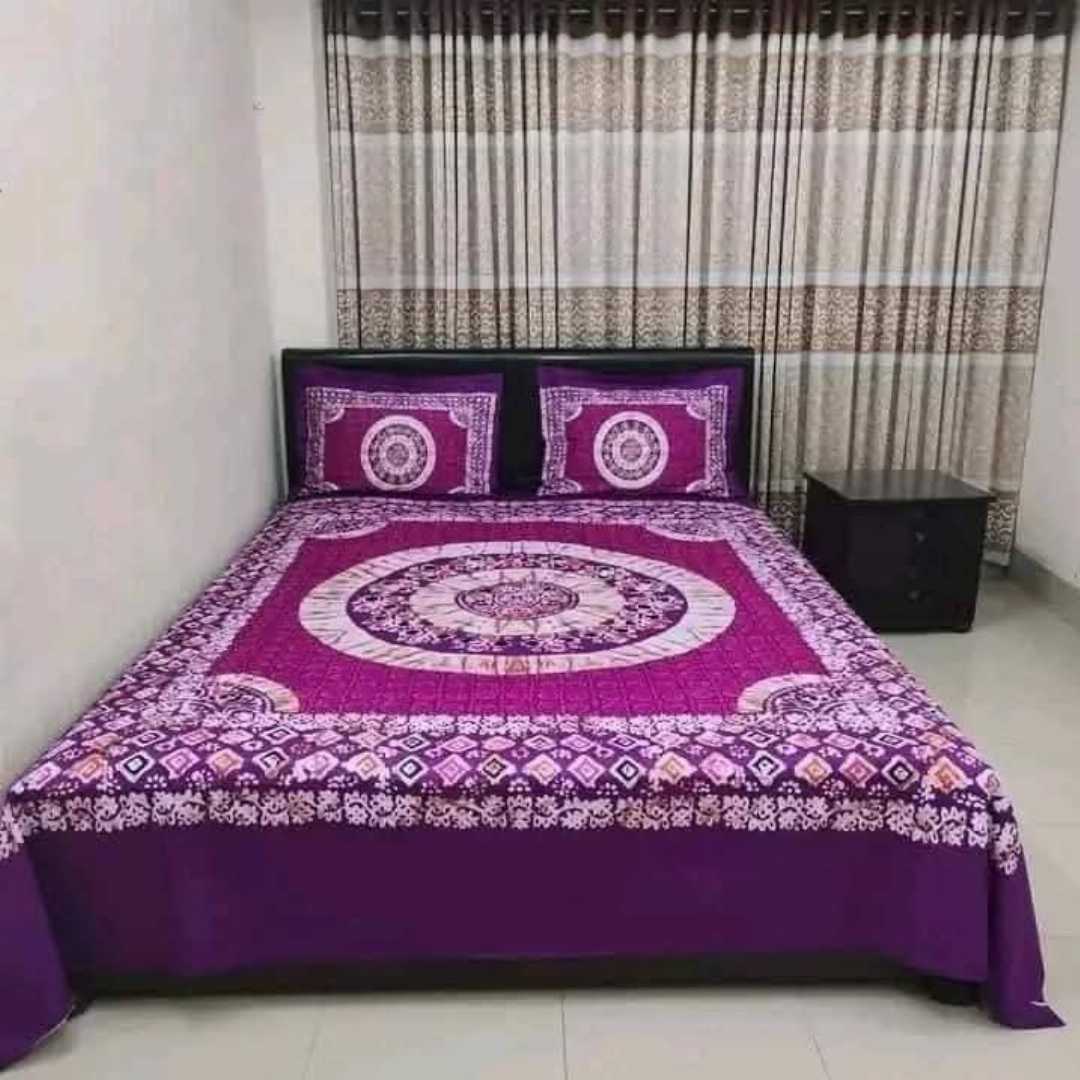 King,Size,Panel,Bed,sheet,with,Matching,Pillow,cover