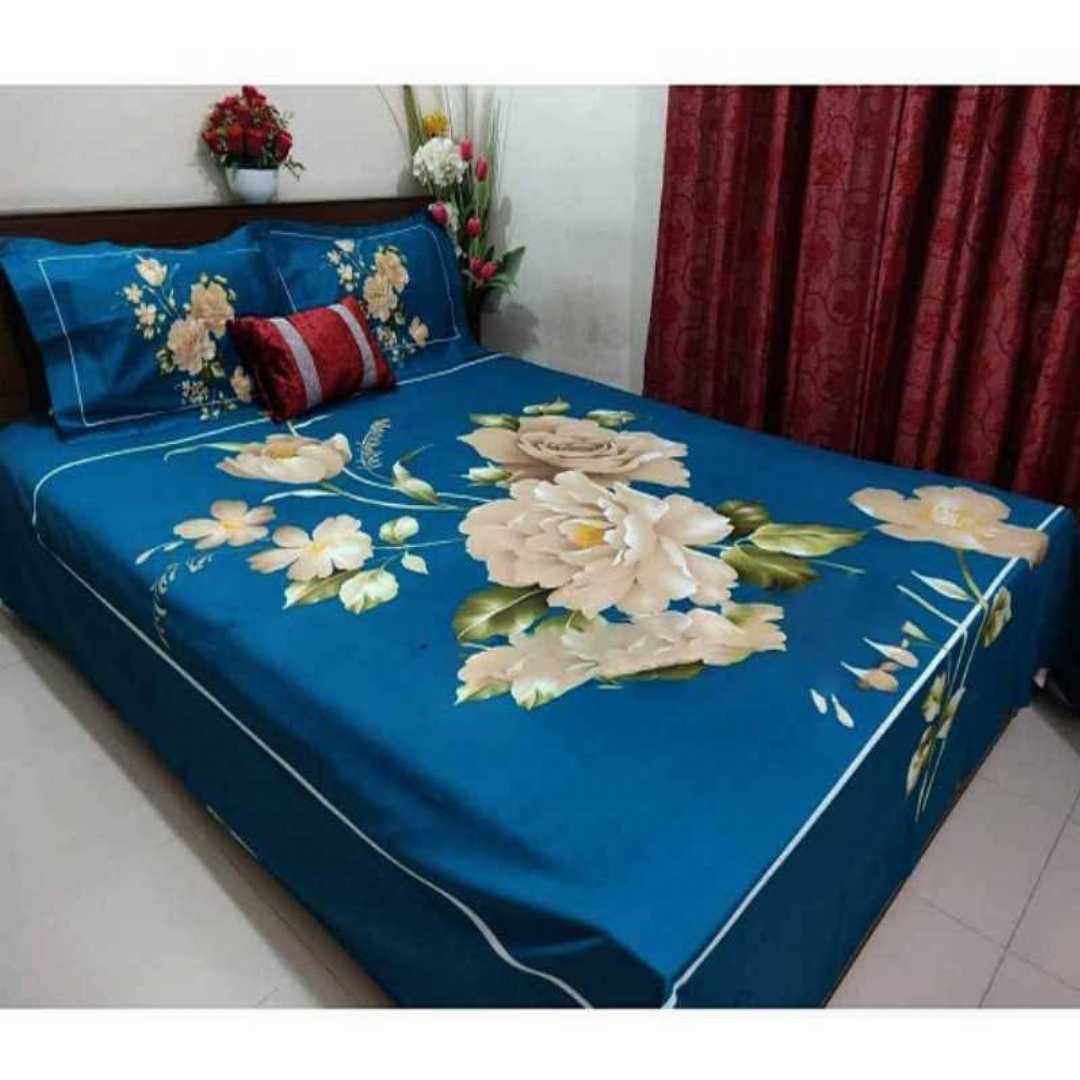 King,Size,Panel,Bed,sheet,with,Matching,Pillow,cover