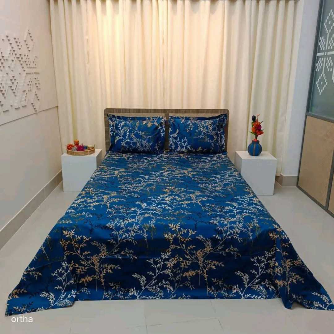 King,Size,Panel,Bed,sheet,with,Matching,Pillow,cover