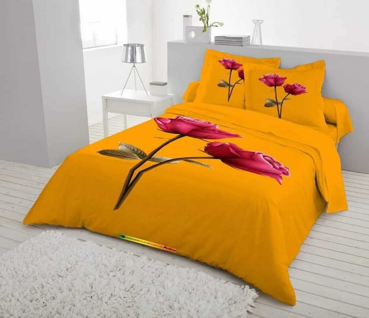 King,Size,Panel,Bed,sheet,with,Matching,Pillow,cover