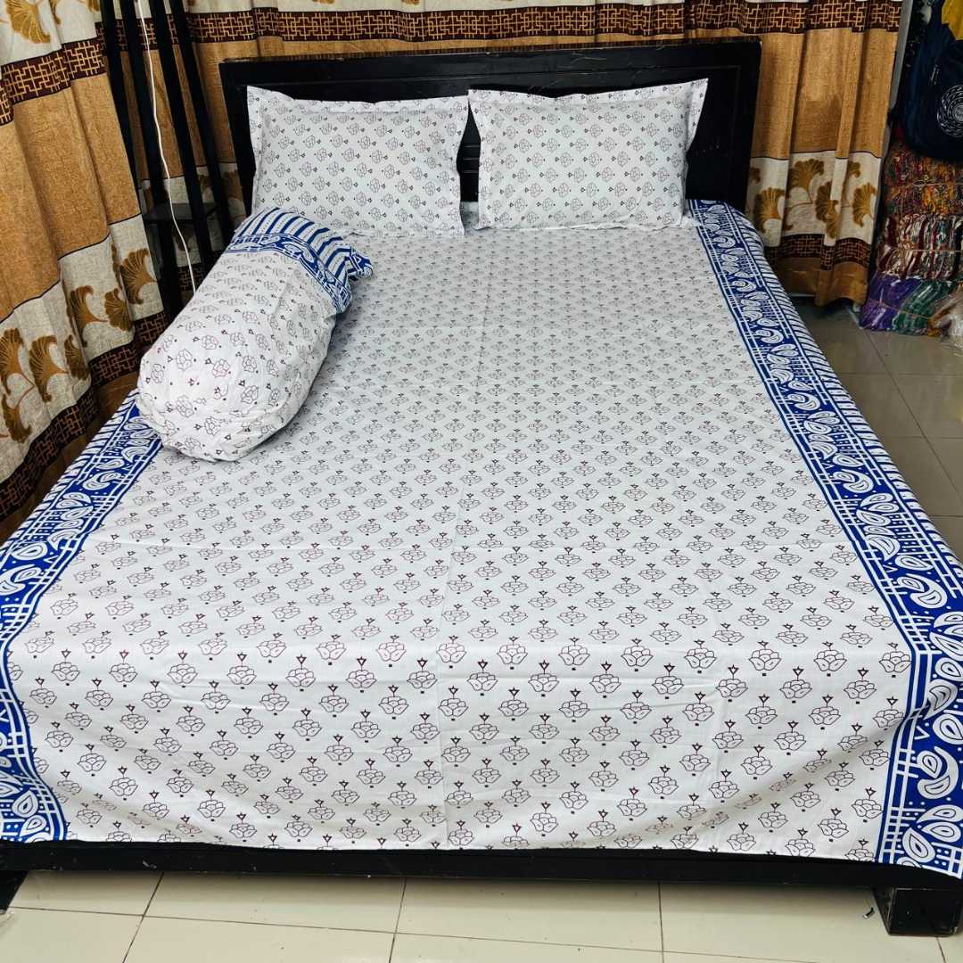 King,Size,Panel,Bed,sheet,with,Matching,Pillow,cover