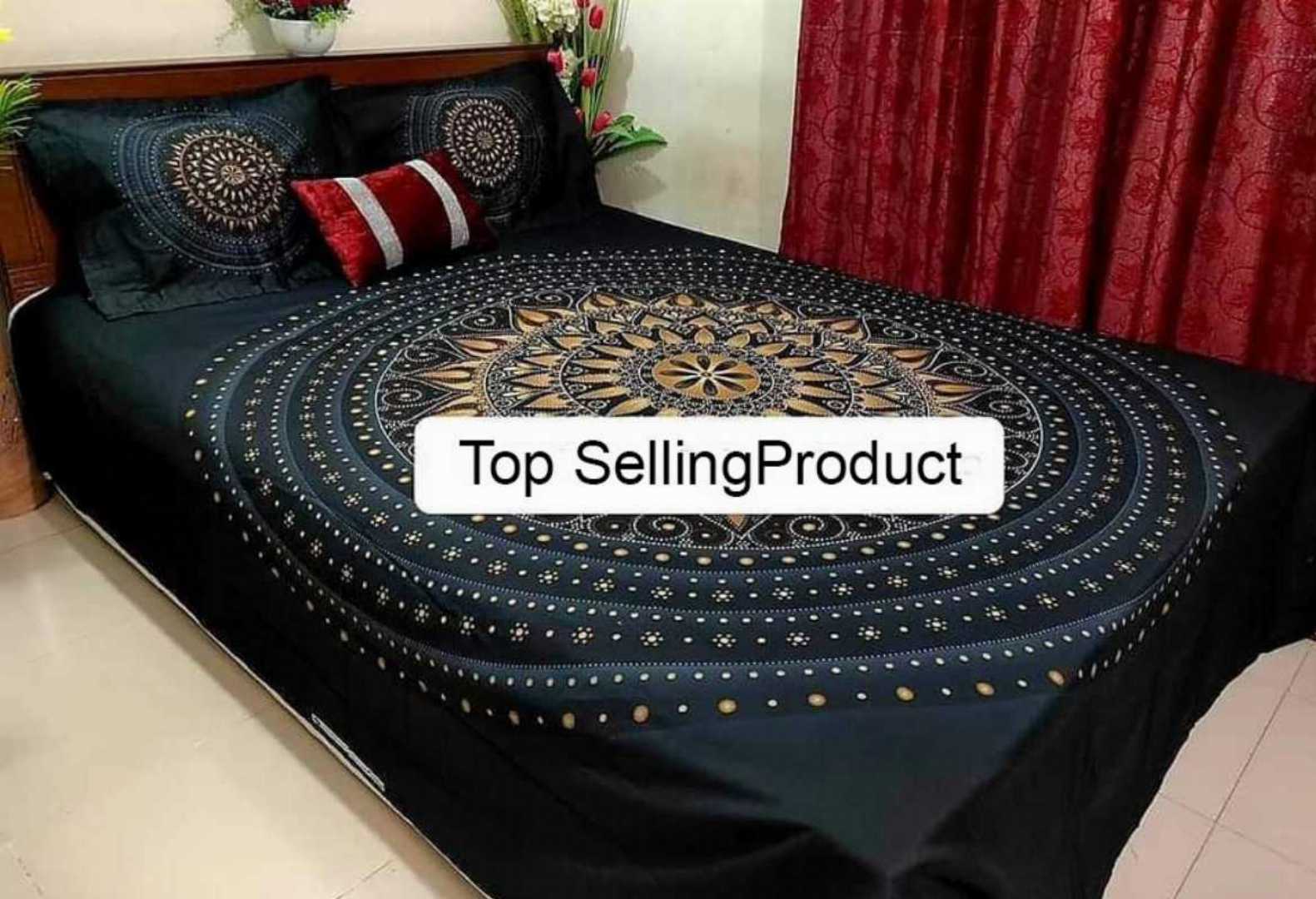 King,Size,Panel,Bed,sheet,with,Matching,Pillow,cover