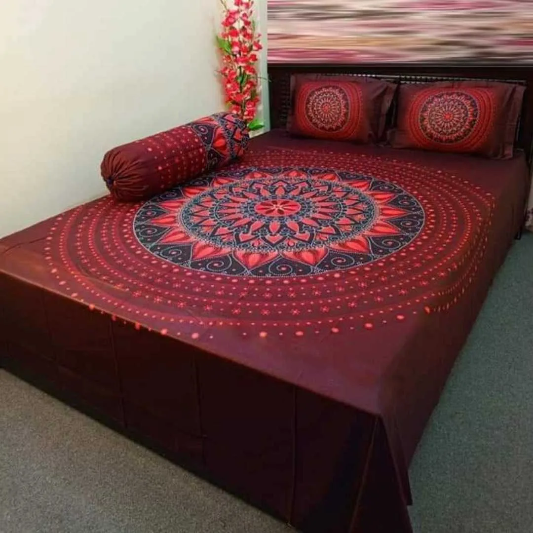 Luxury King size Bed Sheet with Matching Pillow covers