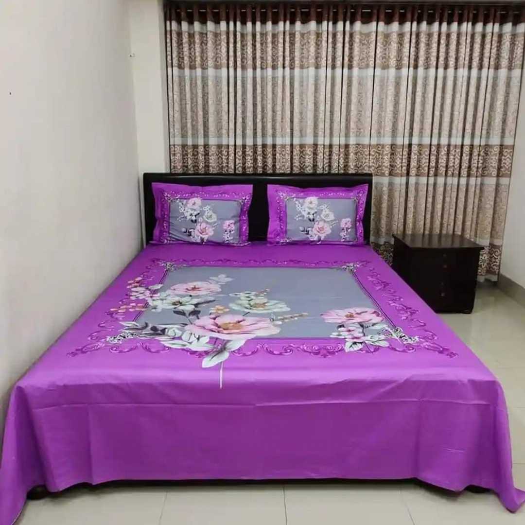 King Size Panel Bed sheet with Matching Pillow cover