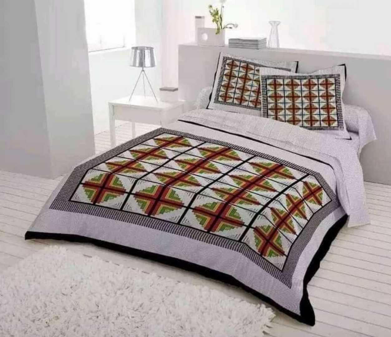 King Size Panel Bed sheet with Matching Pillow cover