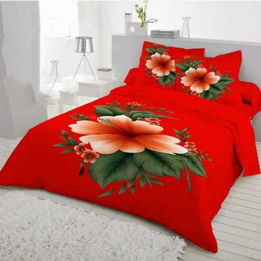 King Size Panel Bed sheet with Matching Pillow cover.