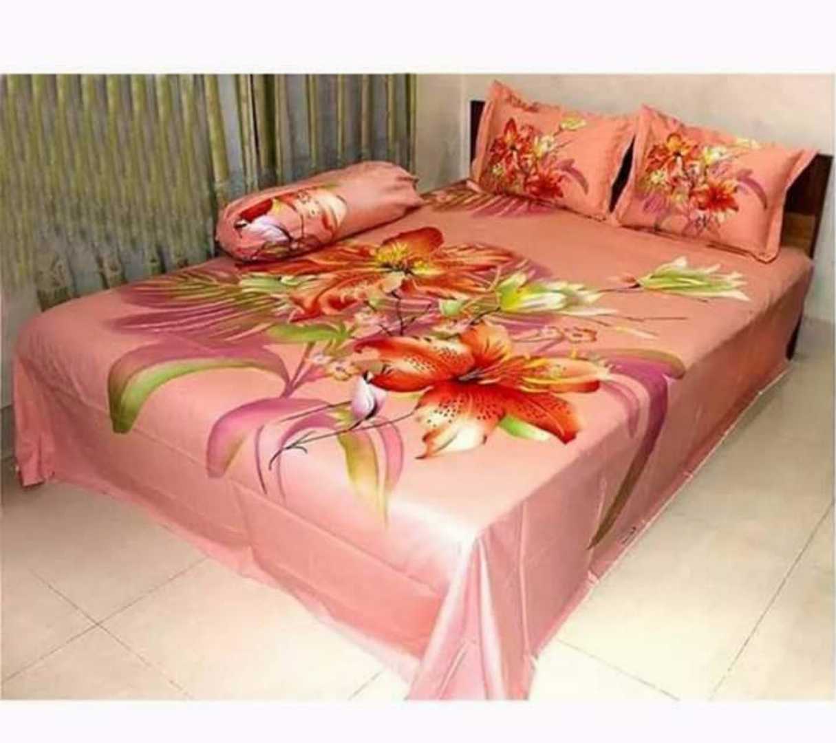 King Size Panel Bed sheet with Matching Pillow cover