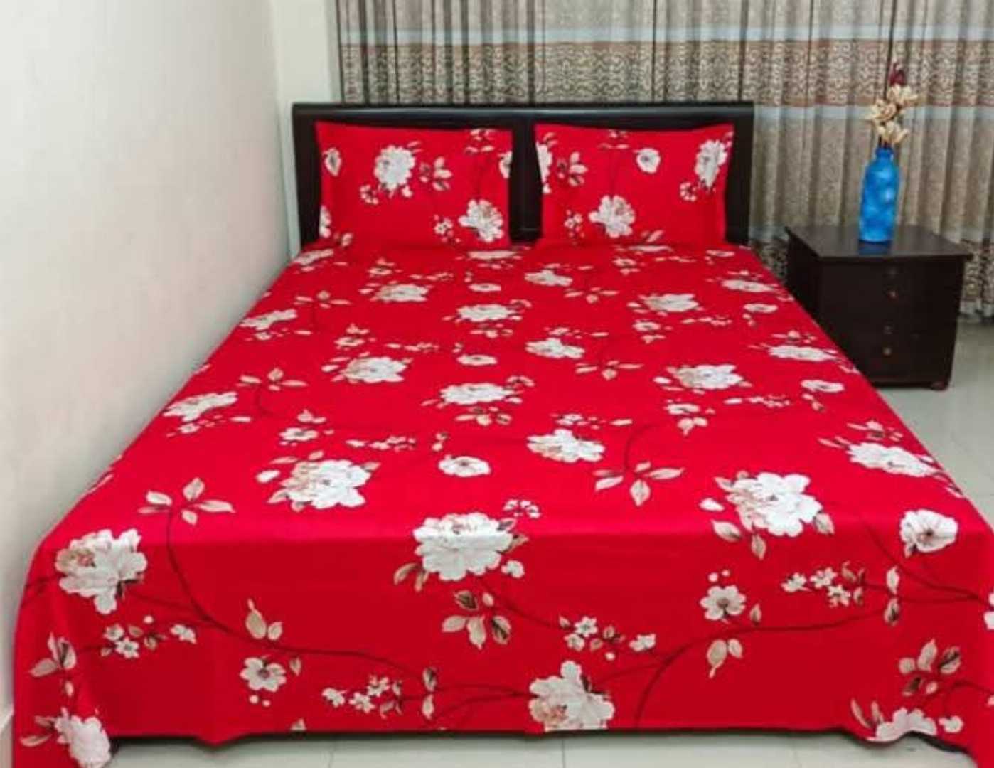 King Size Panel Bed sheet with Matching Pillow cover
