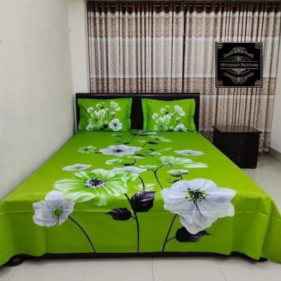King Size Panel Bed sheet with Matching Pillow cover