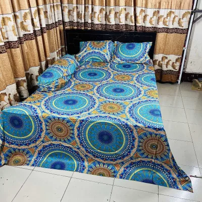 King Size Panel Bed sheet with Matching Pillow cover
