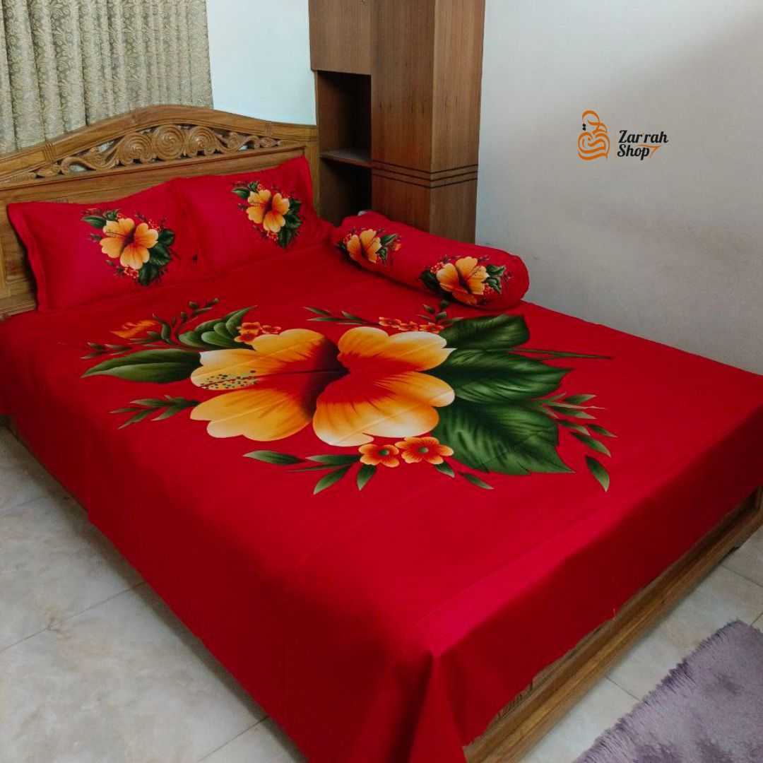 King Size Panel Bed sheet with Matching Pillow cover
